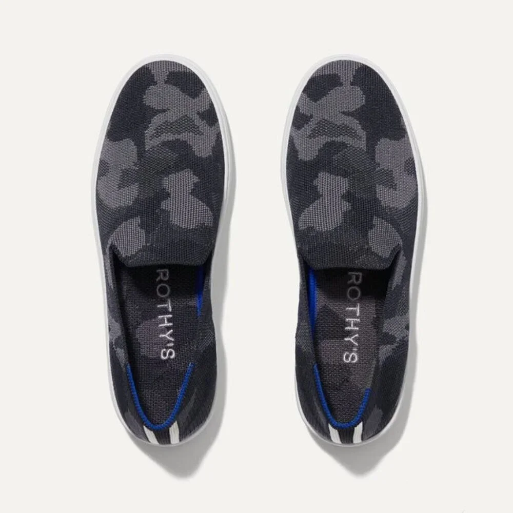 Rothy's Women's Gray Camouflage The Original Slip On Sneaker Size 8.5W